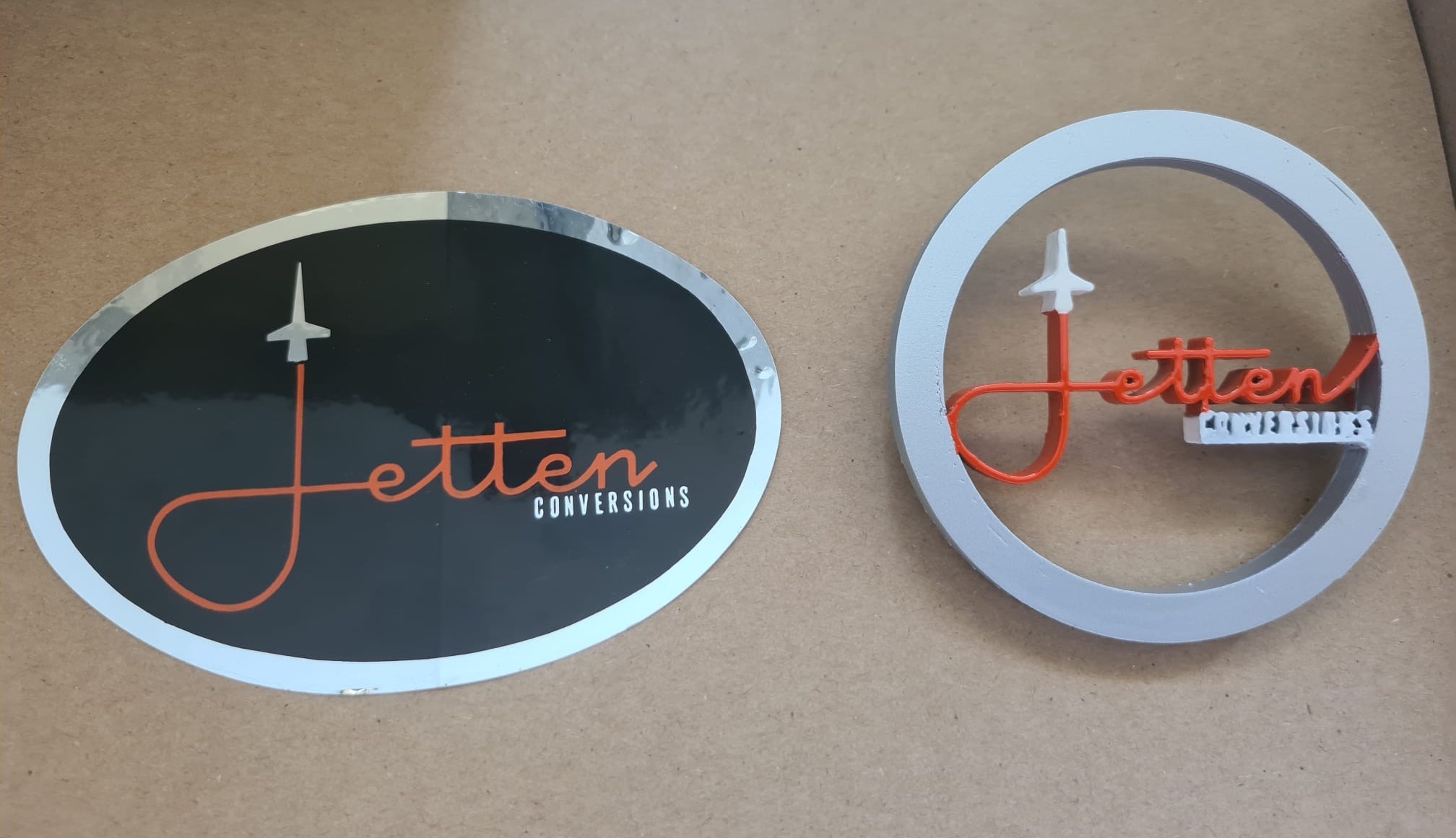 Van sticker naar 3D-geprint embleem